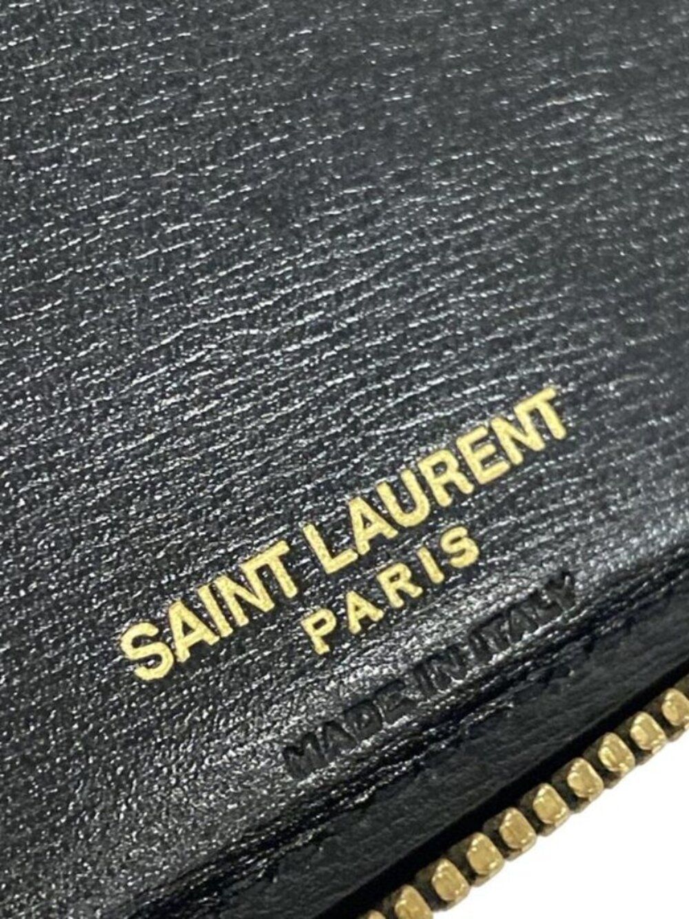 ★SOLD★ Saint Laurent Paris Bifold Wallet Tiny Monogram Compact Full Zip Black - Picture 5 of 8